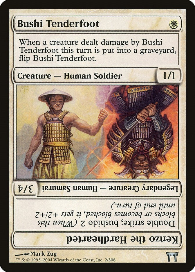 Image for Bushi Tenderfoot // Kenzo the Hardhearted (2) [Champions of Kamigawa] - Magic: The Gathering