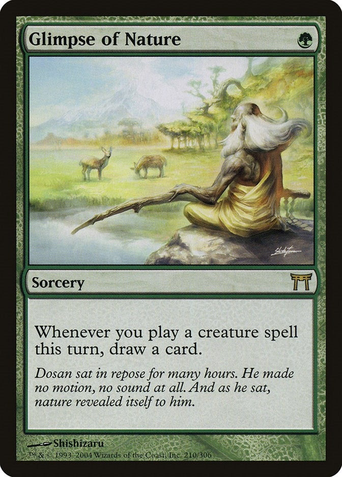 Image for Glimpse of Nature (210) [Champions of Kamigawa] - Magic: The Gathering