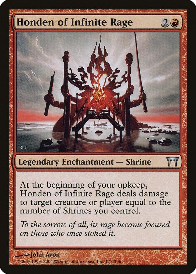 Image for Honden of Infinite Rage (172) [Champions of Kamigawa] - Magic: The Gathering