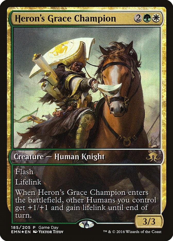 Heron's Grace Champion (185) [Game Day & Store Championship Promos]