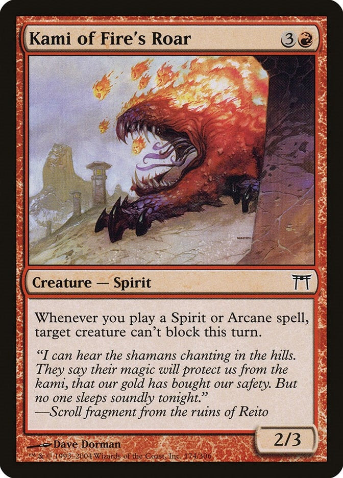 Image for Kami of Fire's Roar (174) [Champions of Kamigawa] - Magic: The Gathering