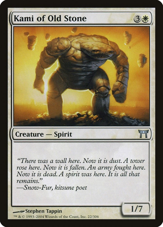 Image for Kami of Old Stone (22) [Champions of Kamigawa] - Magic: The Gathering