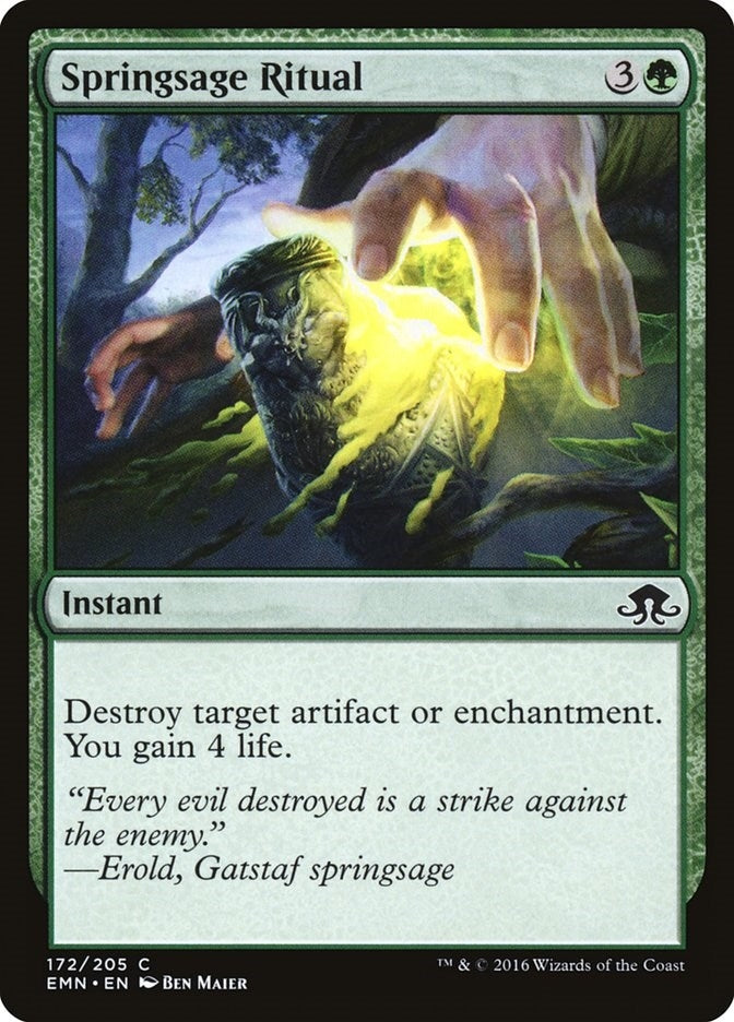 Image for Springsage Ritual (172) [Eldritch Moon] - Magic: The Gathering