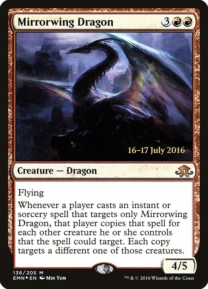 Image for Mirrorwing Dragon (136) [Prerelease Cards] - Magic: The Gathering