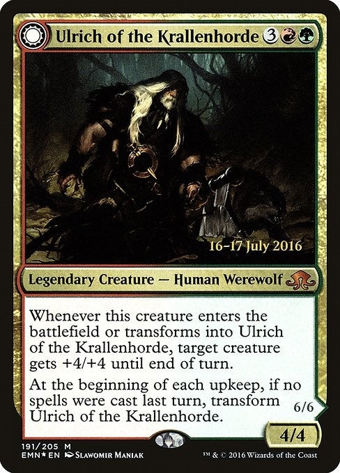 Image for Ulrich of the Krallenhorde (191) [Prerelease Cards] - Magic: The Gathering