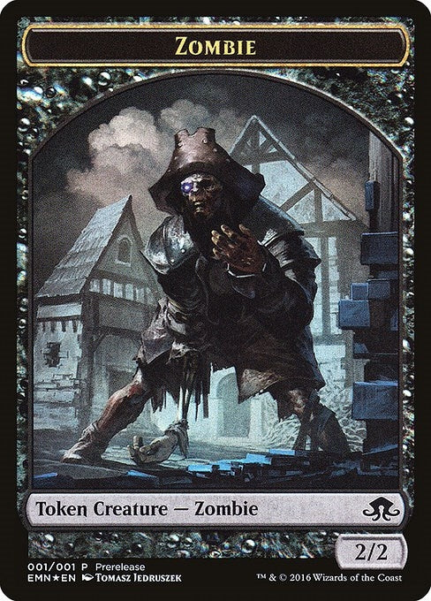 Image for Zombie Token (Double-Sided) (1 // 1) [Prerelease Cards] - Magic: The Gathering