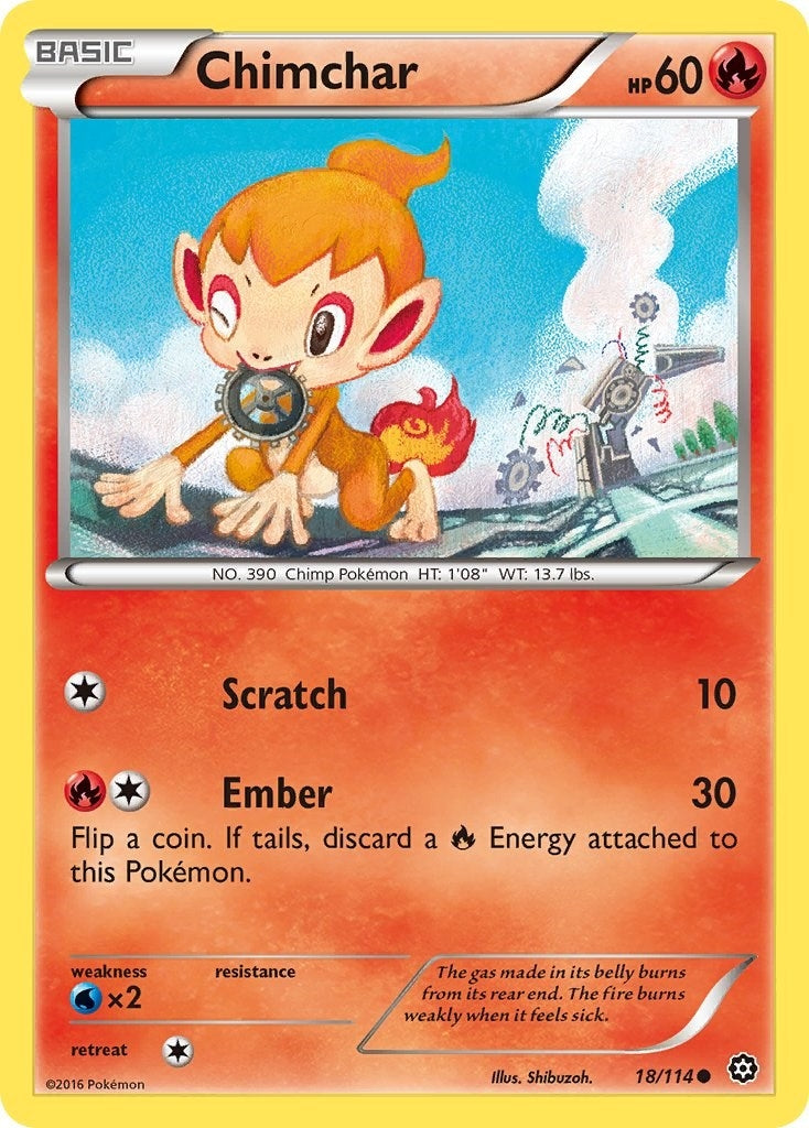 Image for Chimchar (18/114) [XY - Steam Siege] - Pokemon