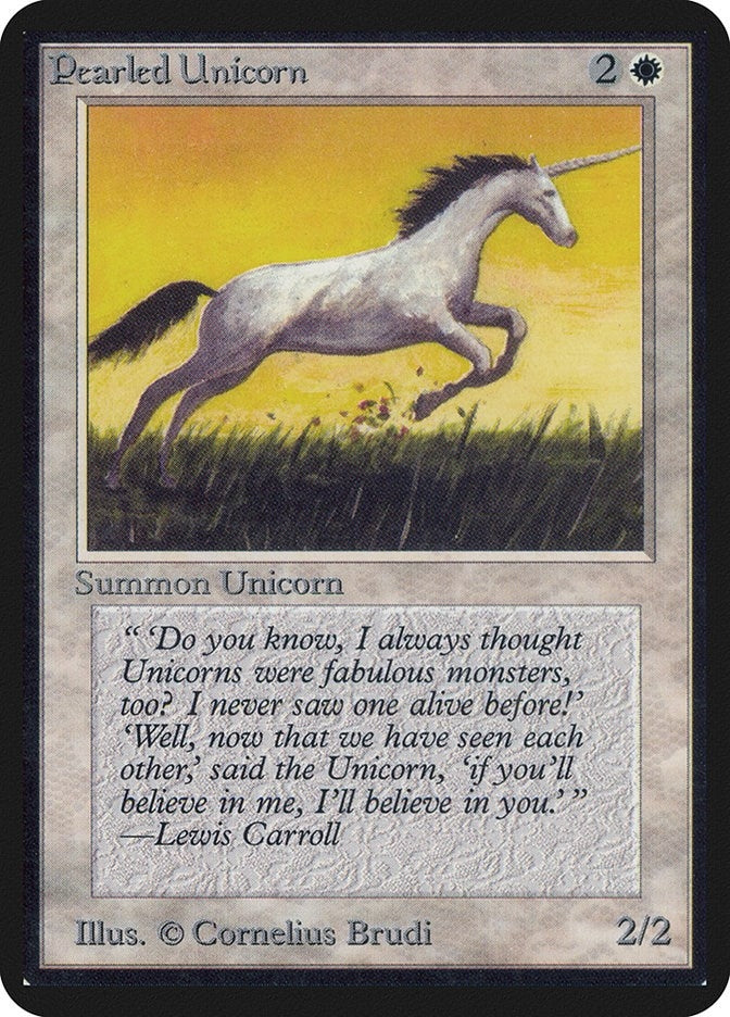 Image for Pearled Unicorn [Alpha Edition] - Magic: The Gathering