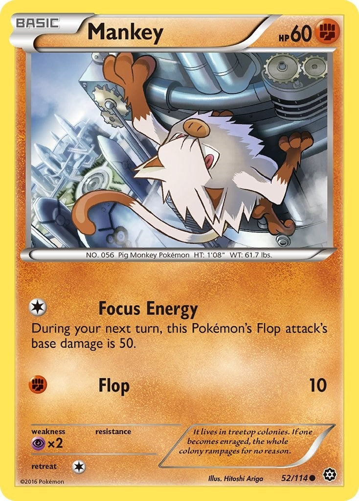 Image for Mankey (52/114) [XY - Steam Siege] - Pokemon