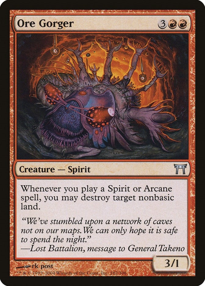Image for Ore Gorger (182) [Champions of Kamigawa] - Magic: The Gathering