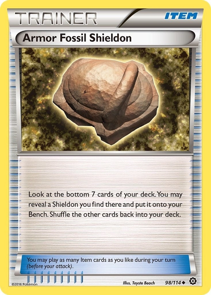 Image for Armor Fossil Shieldon (98/114) [XY - Steam Siege] - Pokemon