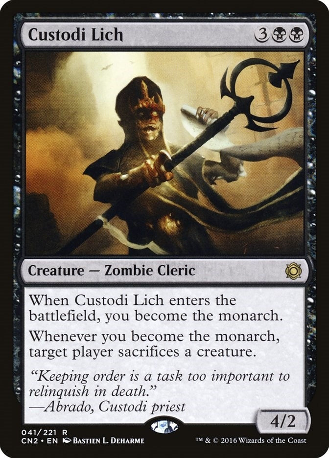 Image for Custodi Lich (41) [Conspiracy: Take the Crown] - Magic: The Gathering