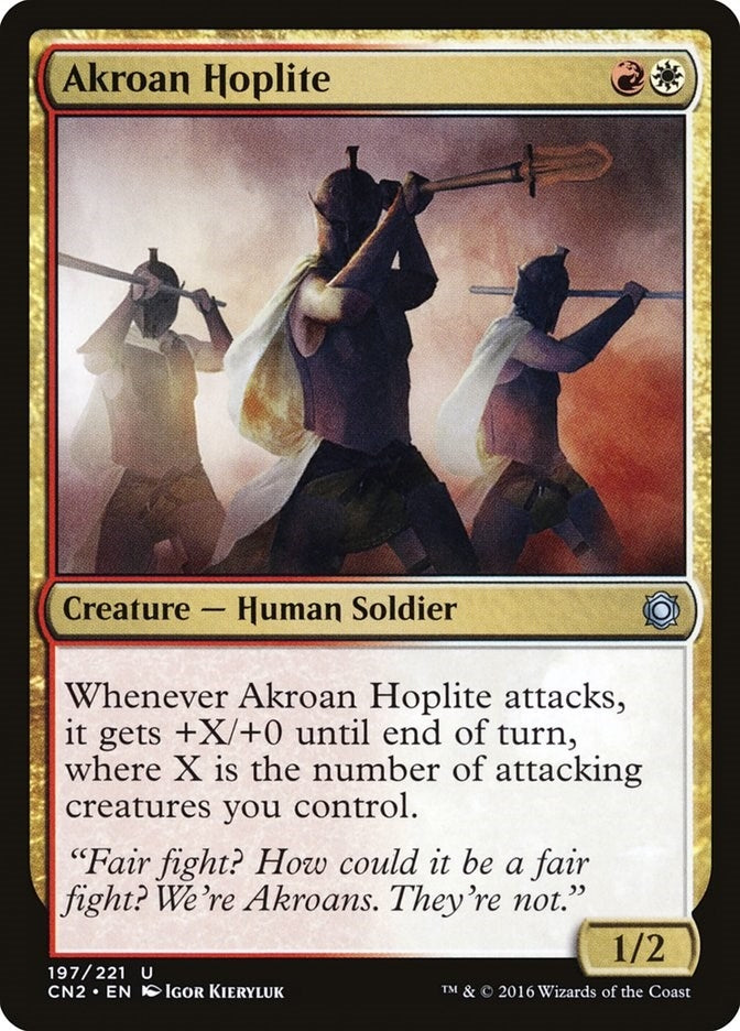 Image for Akroan Hoplite (197) [Conspiracy: Take the Crown] - Magic: The Gathering