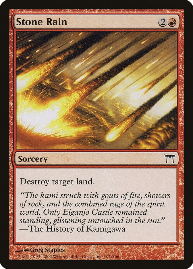 Image for Stone Rain (191) [Champions of Kamigawa] - Magic: The Gathering