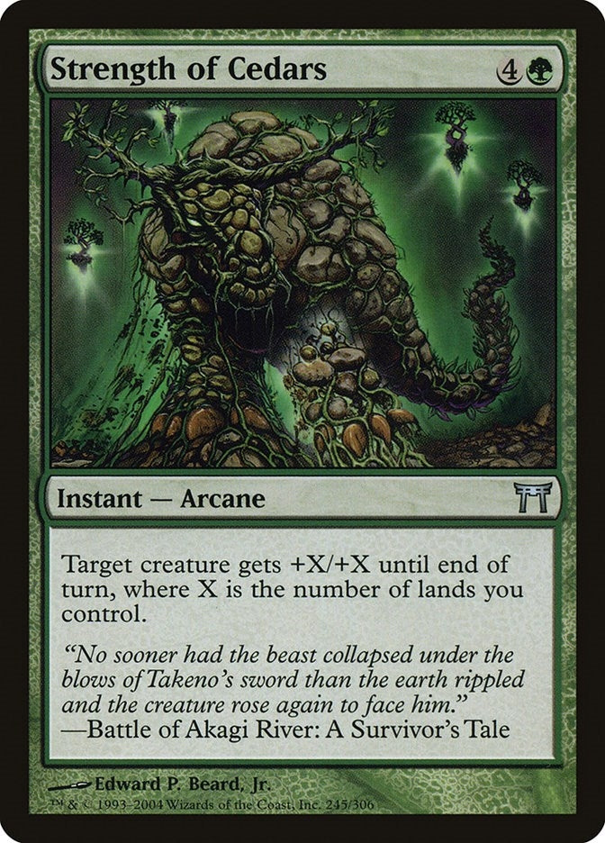 Image for Strength of Cedars (245) [Champions of Kamigawa] - Magic: The Gathering