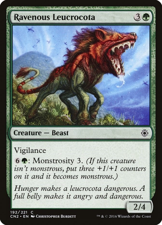 Image for Ravenous Leucrocota (192) [Conspiracy: Take the Crown] - Magic: The Gathering