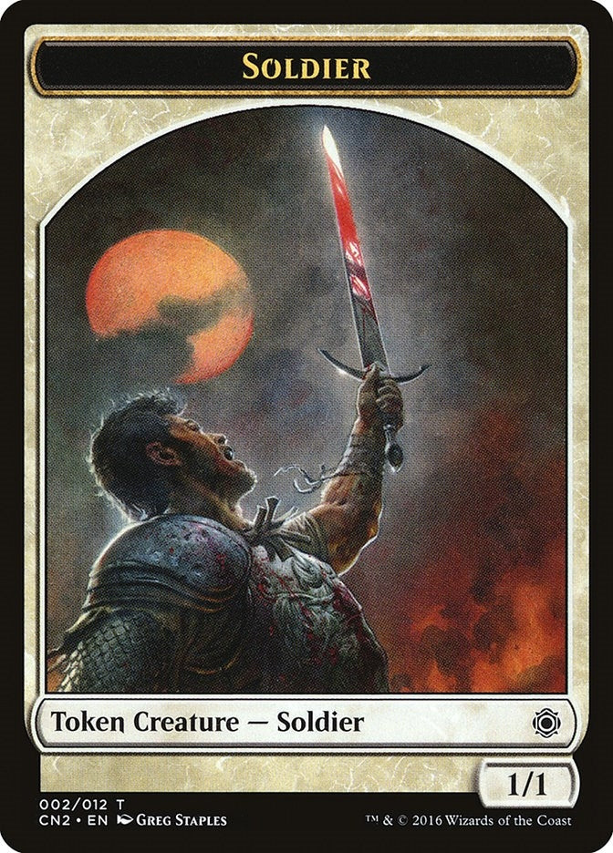 Image for Soldier Token (002) (2) [Conspiracy: Take the Crown] - Magic: The Gathering