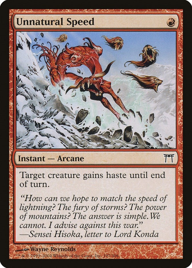 Image for Unnatural Speed (197) [Champions of Kamigawa] - Magic: The Gathering