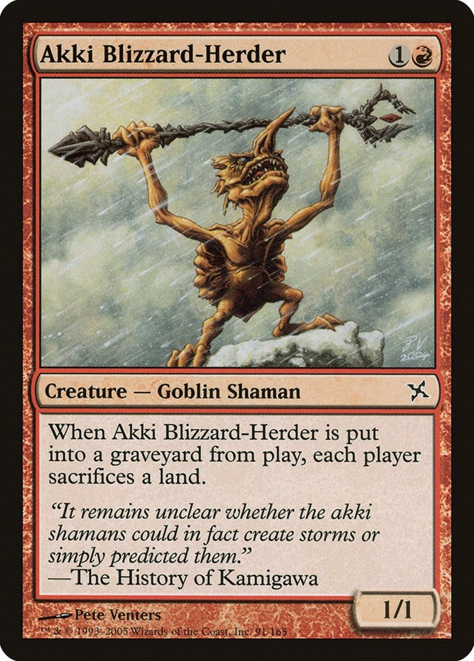 Image for Akki Blizzard-Herder (91) [Betrayers of Kamigawa] - Magic: The Gathering