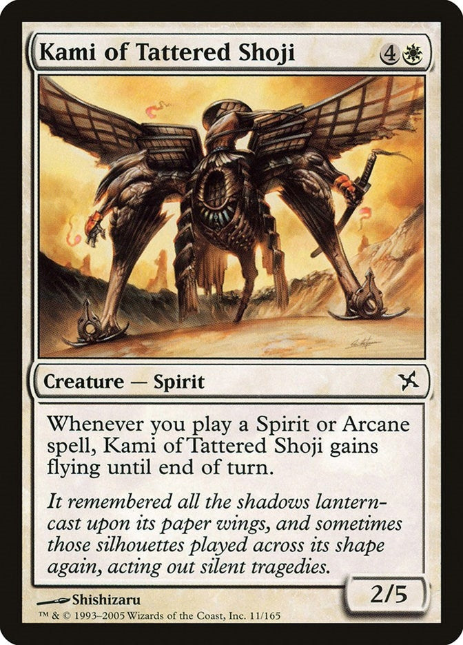 Image for Kami of Tattered Shoji (11) [Betrayers of Kamigawa] - Magic: The Gathering