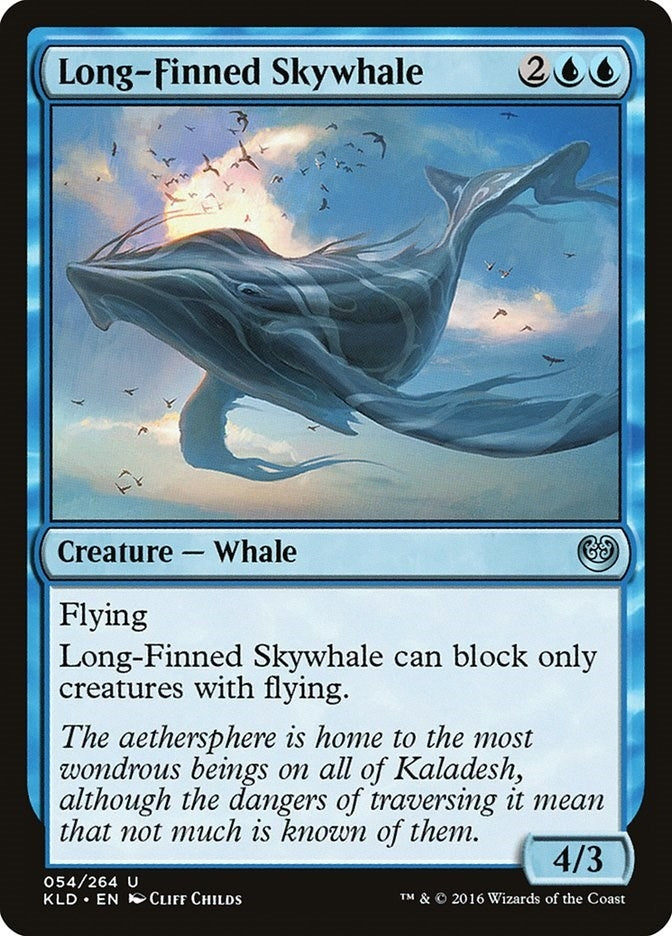 Image for Long-Finned Skywhale (54) [Kaladesh] - Magic: The Gathering