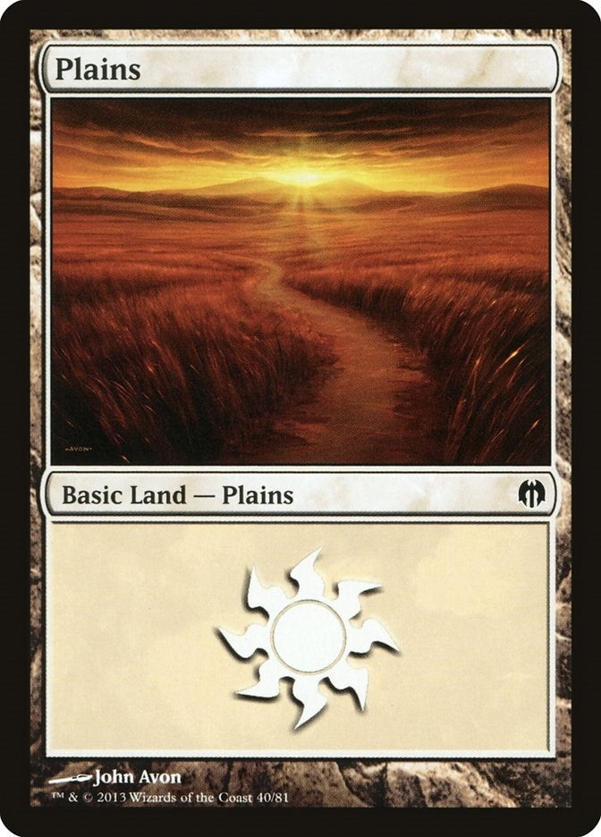 Image for Plains (40) (40) [Heroes vs. Monsters] - Magic: The Gathering