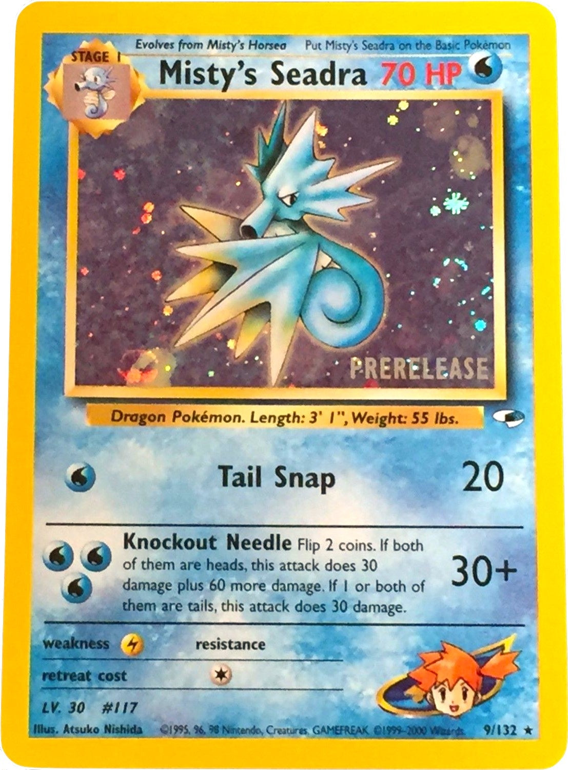 Image for Misty's Seadra (Prerelease) (009/132) [WoTC Promo] - Pokemon