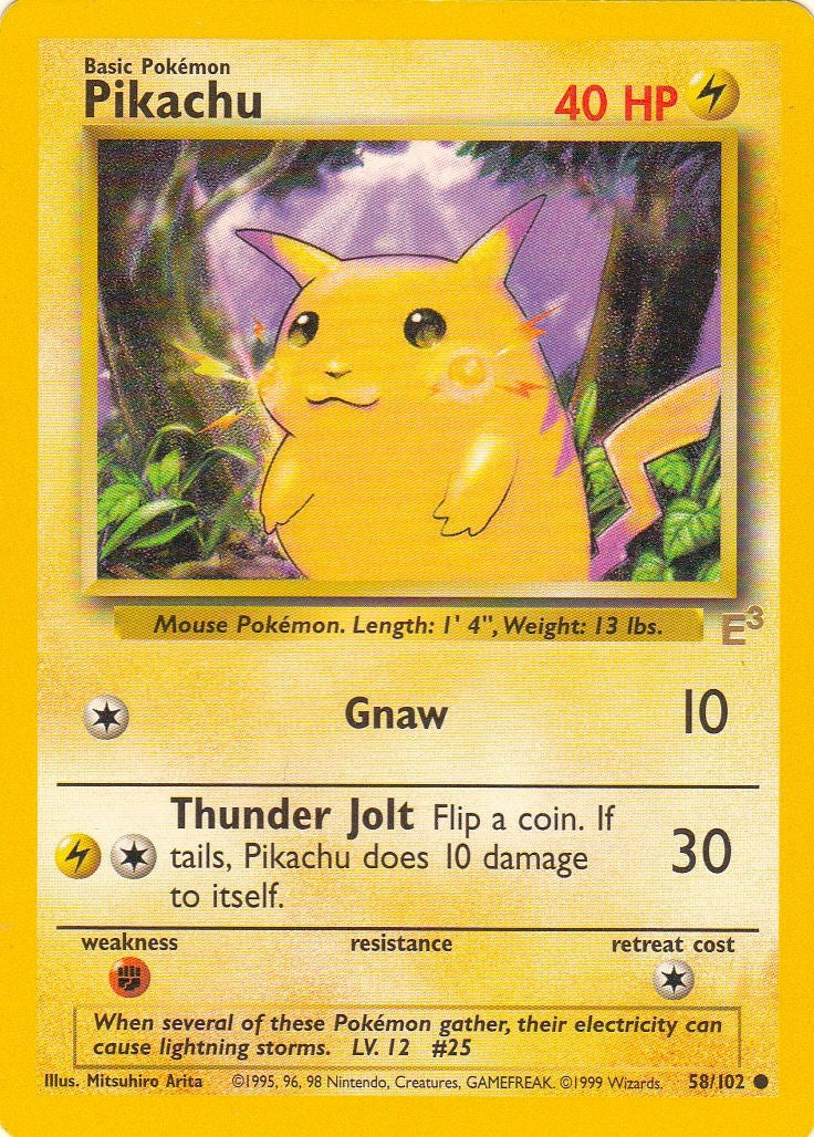 Image for Pikachu - 58/102 (E3 Stamped) (058/102) [Miscellaneous Cards & Products] - Pokemon
