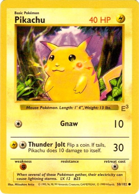 Image for Pikachu - 58/102 (E3 Stamped with Red Cheeks) (058/102) [Miscellaneous Cards & Products] - Pokemon