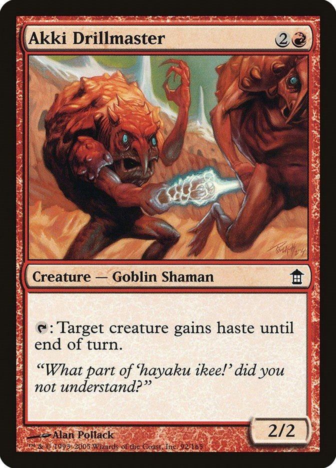 Image for Akki Drillmaster (92) [Saviors of Kamigawa] - Magic: The Gathering