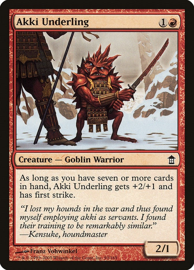 Image for Akki Underling (93) [Saviors of Kamigawa] - Magic: The Gathering