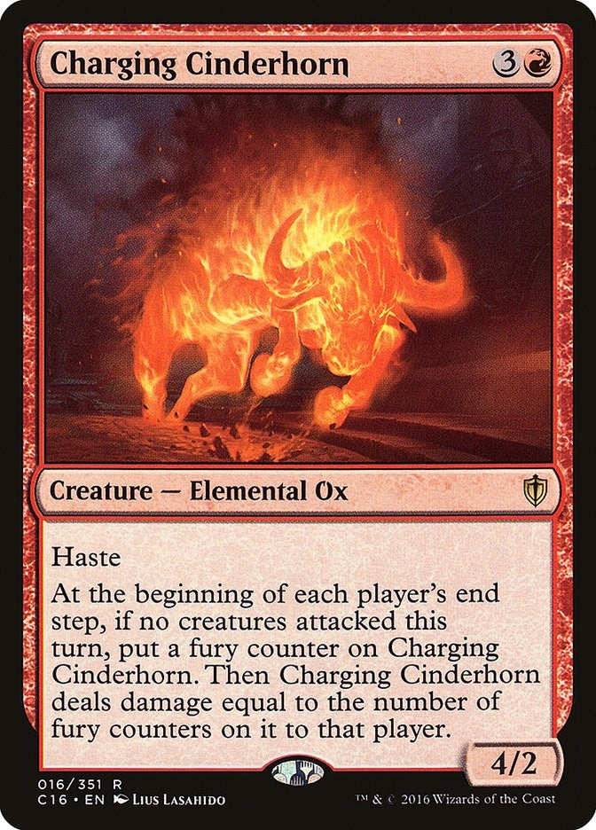 Image for Charging Cinderhorn (16) [Commander 2016] - Magic: The Gathering