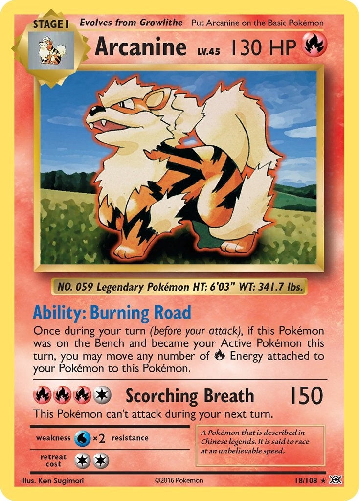 Image for Arcanine (18/108) [XY - Evolutions] - Pokemon