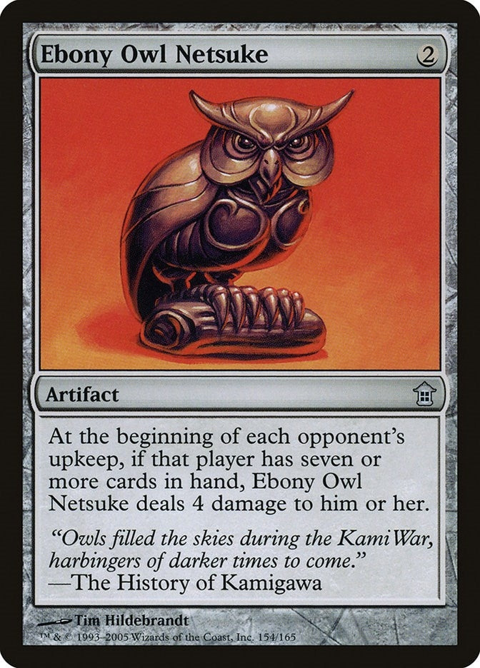 Image for Ebony Owl Netsuke (154) [Saviors of Kamigawa] - Magic: The Gathering