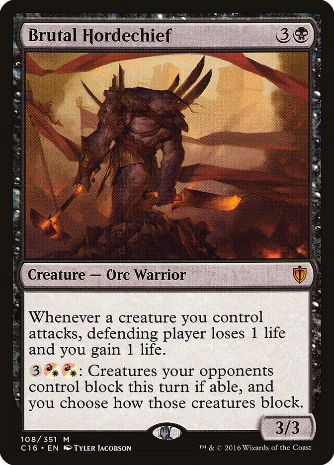 Image for Brutal Hordechief (108) [Commander 2016] - Magic: The Gathering