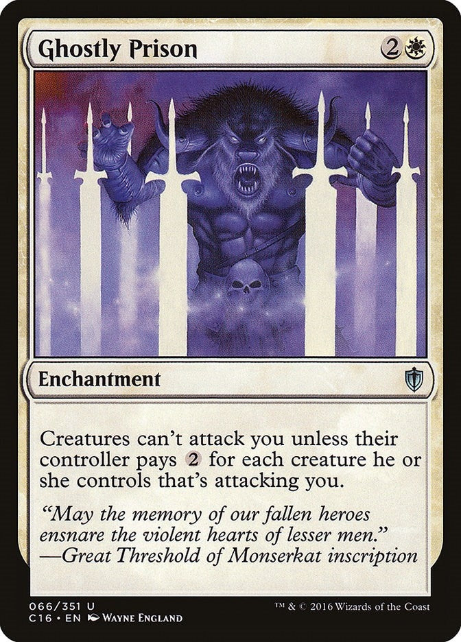 Image for Ghostly Prison (66) [Commander 2016] - Magic: The Gathering