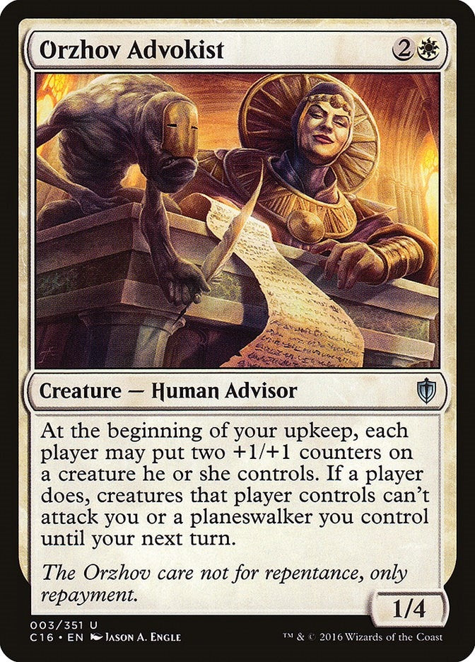 Image for Orzhov Advokist (3) [Commander 2016] - Magic: The Gathering
