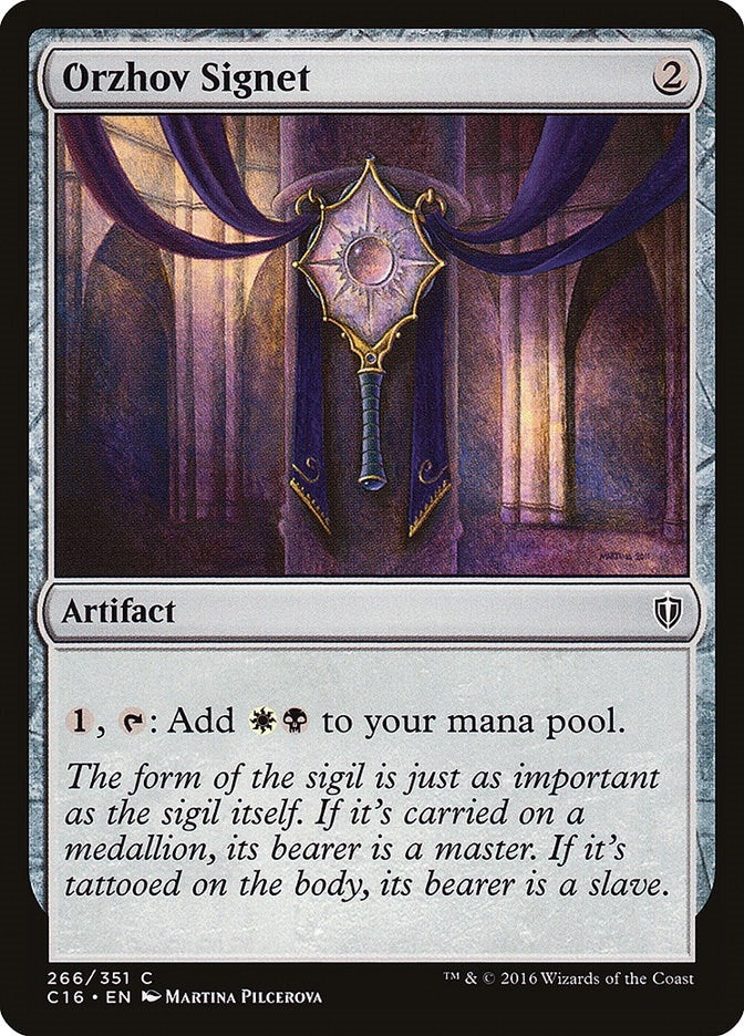 Image for Orzhov Signet (266) [Commander 2016] - Magic: The Gathering