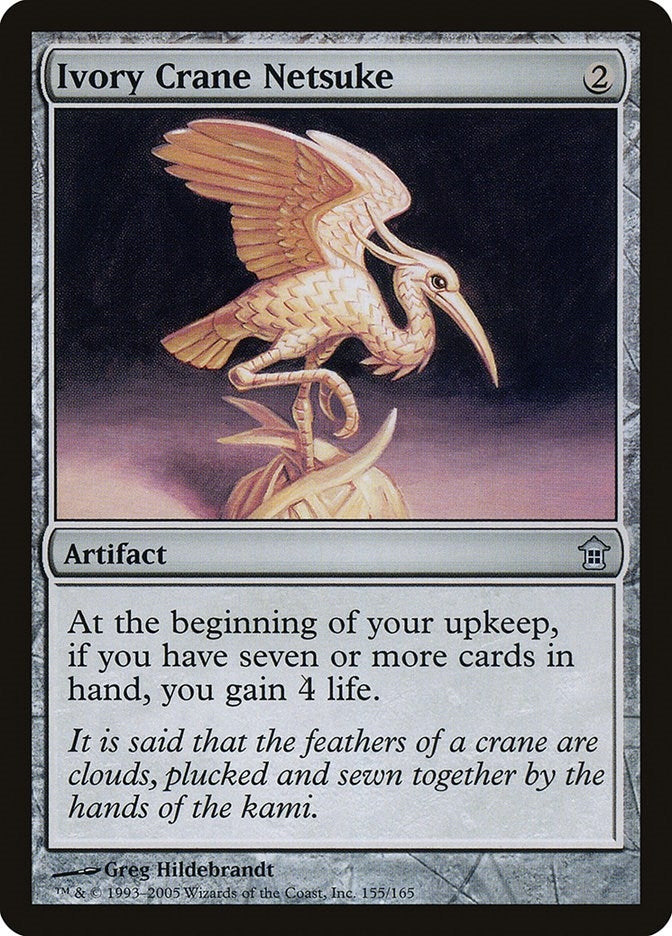 Image for Ivory Crane Netsuke (155) [Saviors of Kamigawa] - Magic: The Gathering