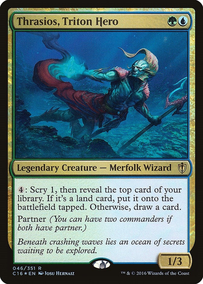 Image for Thrasios, Triton Hero (46) [Commander 2016] - Magic: The Gathering