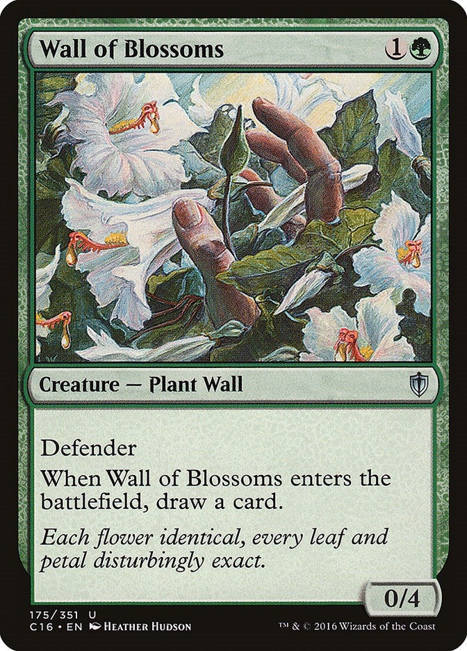 Image for Wall of Blossoms (175) [Commander 2016] - Magic: The Gathering