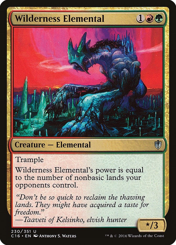 Image for Wilderness Elemental (230) [Commander 2016] - Magic: The Gathering