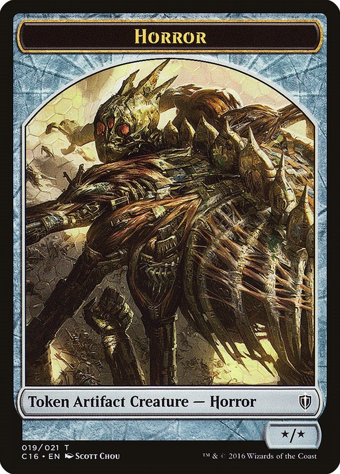 Image for Horror // Thopter Double-Sided Token (19 // 9) [Commander 2016] - Magic: The Gathering