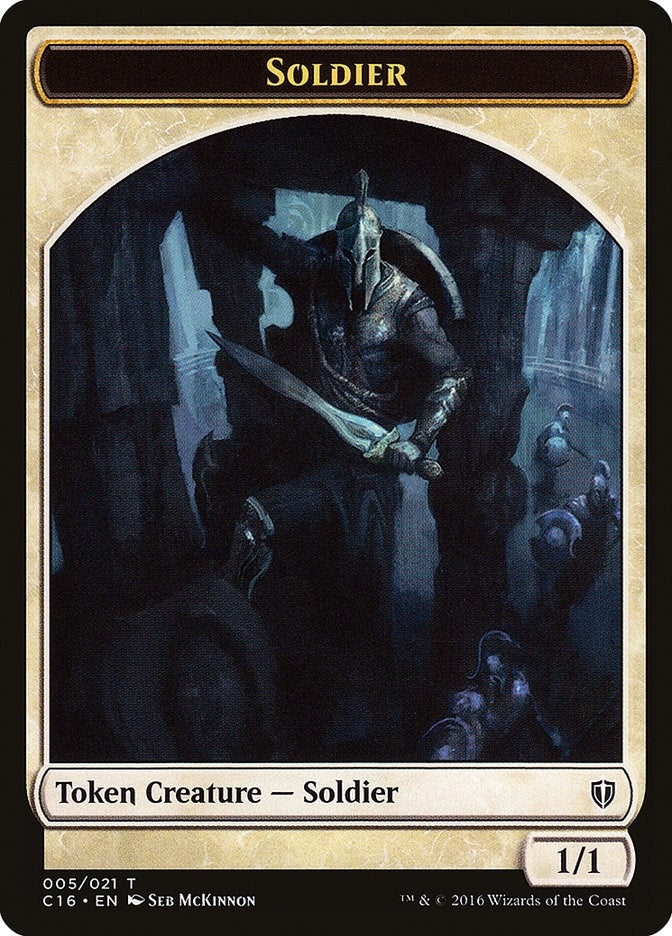 Image for Soldier // Squid Double-Sided Token (5 // 8) [Commander 2016] - Magic: The Gathering