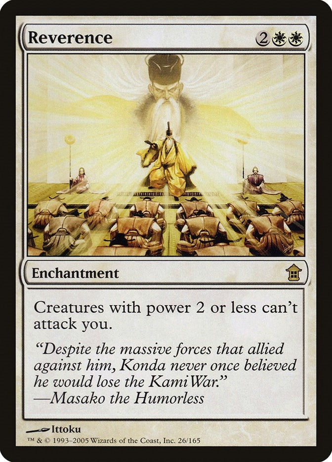 Image for Reverence (26) [Saviors of Kamigawa] - Magic: The Gathering