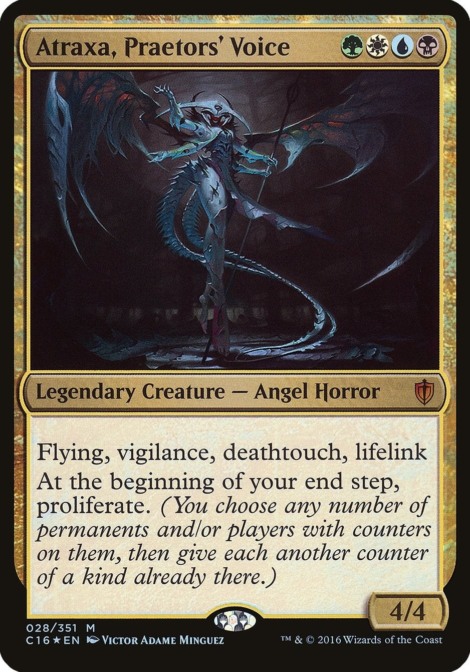 Image for Atraxa, Praetors' Voice (Commander 2016) (28) [Oversize Cards] - Magic: The Gathering