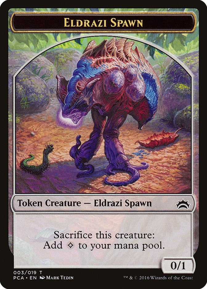 Image for Eldrazi Spawn (003) // Eldrazi Double-Sided Token (3 // 1) [Planechase Anthology] - Magic: The Gathering