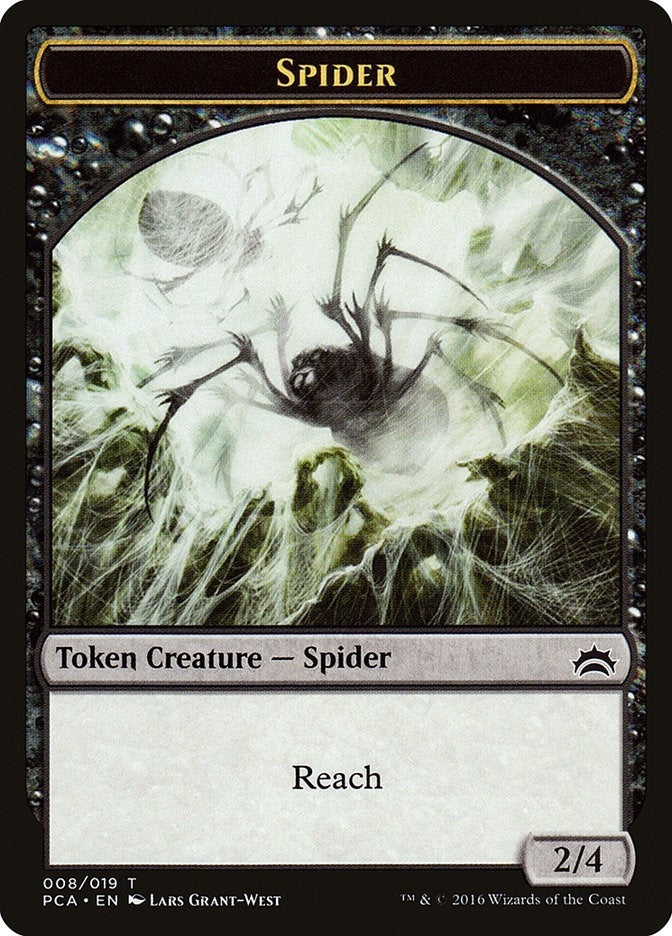 Image for Spider // Saproling Double-Sided Token (8 // 19) [Planechase Anthology] - Magic: The Gathering
