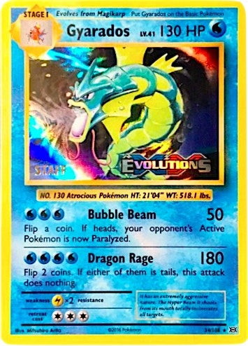 Image for Gyarados - 34/108 (Prerelease) [Staff] (34/108) [XY Promos] - Pokemon