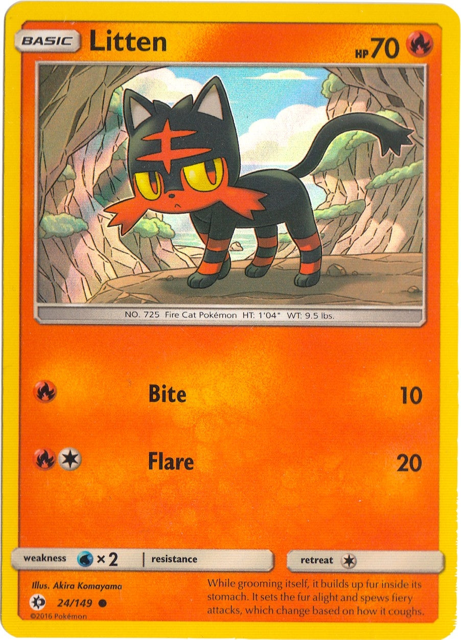 Litten - 24/149 (Water Web Holo) (024/149) [Miscellaneous Cards & Products]